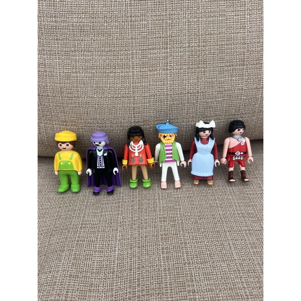 Geobra Playmobil Figures Lot of 6 Vintage Toy Figures 1974 1980